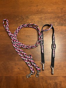 Horse Single Ear Bridle and Braided Paracord Reins “fight Like A Girl” Breast Cancer Awareness - Etsy