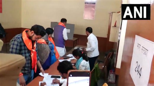 Prayagraj: Uttar Pradesh Deputy Chief Minister Keshav Prasad Maurya cast his vote along with his wife in the sixth phase of #LokSabhaElections2024 #KeshavPrasadMaurya #Prayagraj VC - ANI | TIMES NOW