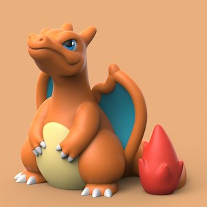 Chibi Charizard Figure 3D Printed Model Kit | DIY Assembly | 4k Resolution | - Etsy Australia