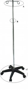 [Hot Item] Hospital Furniture Stainless Steel 2 Hooks IV Drip Infusion Stand