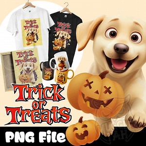 Des bonbons ou un sort Labrador, art numérique amateur de chiens, téléchargement numérique, illustration d'animal de compagnie, art chien de dessin animé, Halloween, art mignon effrayant, dessin animé labrador - Etsy France