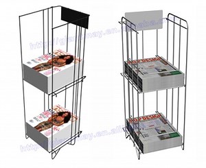[Hot Item] Metal Floor Tabloid Stands Sale Library Office Hotel Outdoor Magazine Brochure Display Stand