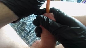 Catheter insertion, bladder filling and ball torture