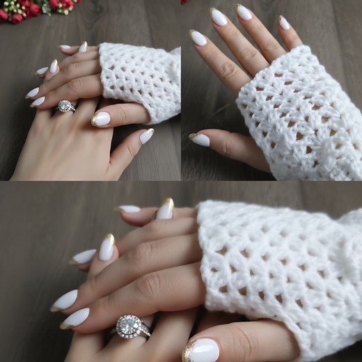 Oh my goodness!! Super easy fingerless gloves. #crochet #knitting # | defne9262
