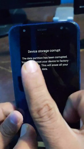 Device storage corrupt The data partition has been corrupted. You need to reset your device to factory default settings. | Lucky King Sen