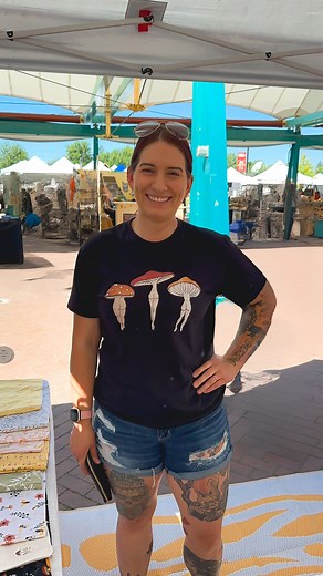 Nancy Louise Wentworth on Instagram: "My original design has been ripped off by drop shippers on Etsy, Amazon and eBay. I’m a small artist in Arizona and while you may know me as a clothing designer and sewist who makes bra tops, my business started in 2020 with just scrunchies and artwork I made on my iPad. In 2021 I created these mushroom booty girls and they became my biggest source of revenue for my business at the time. The first mushroom gal was born from a conversation with my now husband