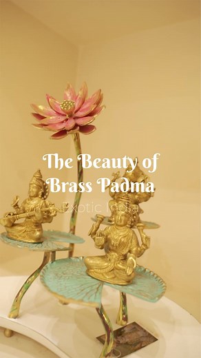 Crafted in exquisite brass, this beautiful Pink Lotus or Padma with Brass Leaves exudes elegance. Hand-painted to perfection, it symbolizes enduring grace and craftsmanship...Pink Lotus with Leaves in BrassSpecification: BRASSItem Code: LDC131..🏬 Exotic India Home Decor Store: 71, 22, Kirti Nagar Main Rd, Delhi 110015..📞 9311908212#lotus #leaves #homedecor #interiordesign #ganesha #lakshmi #saraswati #statues #exoticindiaart | Exotic India