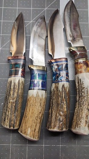 Almost finished. #Knifemaking #knives #knife #knifemaker #knifeporn #handmade #craftmanship #blades #art #blessed #antlers #hunting #fishing #outdoors | Damon Groves