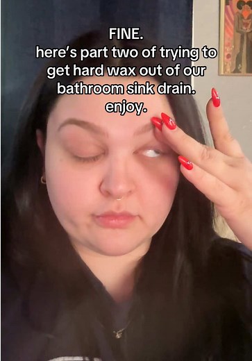 Removing Hard Wax from Bathroom Sink Drain: Part Two