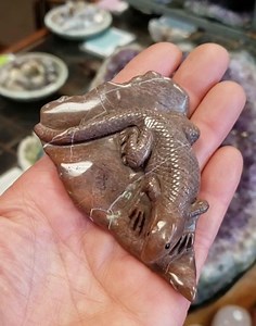 This carving was made from a Dugway Geode by a native carver in Utah....