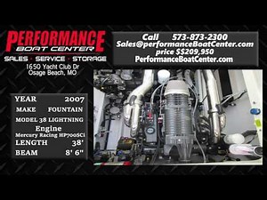 2007 Fountain 38 Lightning, Performance Boat Center