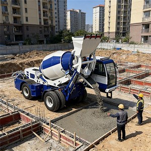 [Hot Item] Self-Loading Concrete Mixer Truck with Concrete Mixing Tractor Bucket