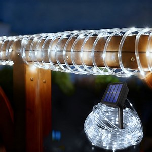 Solar String Lights Outdoor Waterproof, 72Ft 200 Led Solar Rope String Lights with 8 Lighting Modes, Copper Wire PVC Tube Lights for Garden Wedding Christmas Party DIY Decor - Walmart.com
