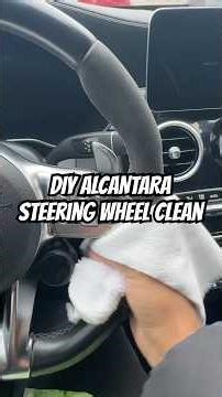Clean Alcantara & Suede Steering Wheels! Easy DIY baby wipe maintenance hack. 🧼 #carcare #detailing