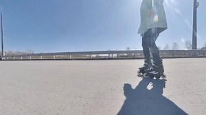 Caucasian Woman Roller Skating Outdoors Stock Footage Video (100% Royalty-free) 3838470511 | Shutterstock