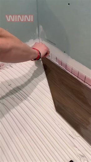AMAZING Large Format Tile Shower Floor! Full tutorial. #remodel #construction #homerenovation #realestate #design #entrepreneur #interiordesign #hardwork #renovation #homedecor #tools #DIY #carpentry #asmr #engineering #tileinstallation #trendy #fypシ | LS_LN