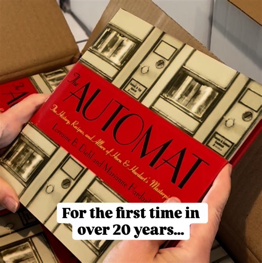 A true time capsule! 📚 The Automat book is back, featuring vintage photos, original recipes & nostalgic memories. Preserve a piece of culinary history in your collection today! #AutomatBook | Horn & Hardart