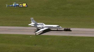 Business jet runs off end of runway at BWI-Marshall Airport