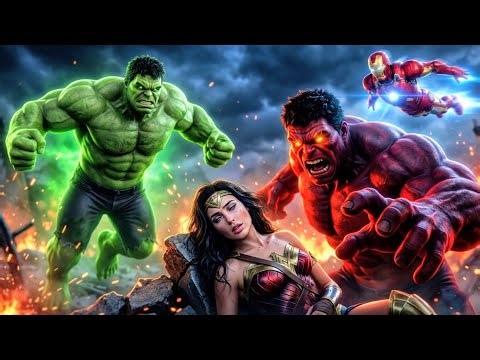 Red hulk ne wonder woman ko utha liya 😨 hulk bhi nahi rok paya!
