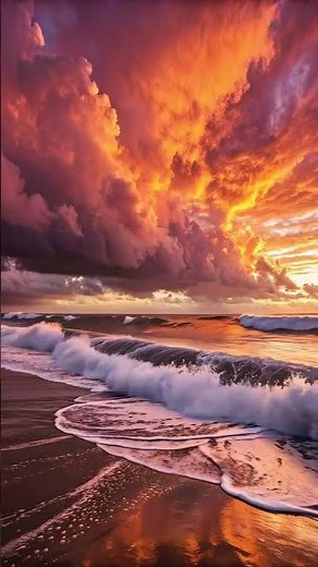 Above the Clouds – Golden Sunset from an Airplane