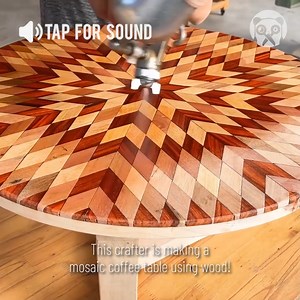 Making a wooden mosaic coffee table | Bored Panda Art