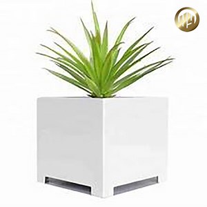[Hot Item] Pure Color Square Metal Indoor Flower Small Pot