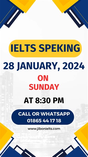 IELTS Online Speaking Course: Course Starting Date: 28.01.2024 on Sunday at 8:30 p.m. Course Duration: 1 Month Class Conducted by: Zoom App Class Conducting: 4 Days a week Class Duration: 1:30 hour (90 Minutes) Course Class: Sunday Tuesday Thursday at 8:30 p.m. Friday Wednesday - Practice Class at 7:30 Payment Method: Bkash Online course Fee – 1,500/- Send Money: Bkash Personal Number: 01865 44 17 18 Speaking Part 1 1. Question Type Discussion 2. Topic based Idea generation 3. 7 Format with samp