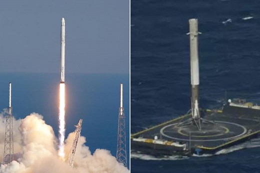 SpaceX makes history by landing rocket on ocean platform