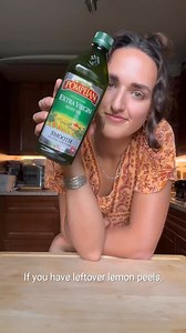 Take your leftover food scraps from bland to grand with this Lemon Infused Olive Oil. 🍋 | Pompeian