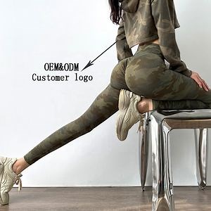 [Hot Item] 2021 Women Activewear Camouflage Hoodie Butt Lift Leggings Yoga Suit and Clothes Workout Set