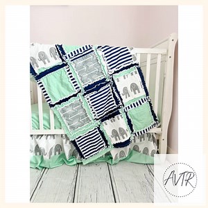  Transform your nursery into a whimsical elephant paradise with our Elephant Crib Bedding Set and Baby Rag Quilt!  Perfect for baby showers and nursery decor, this set includes soft quilts and bedding for ultimate comfort.  Get yours now for $279.00!  #ElephantNursery #BabyBedding #CuteQuilts #NurseryDecor #BabyShowerGift #ElephantLove Shop Now https://www.etsy.com/listing/1659181612/elephant-crib-bedding-set-and-baby-rag | A Vision to Remember | Facebook