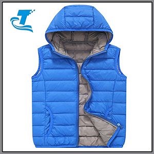 [Hot Item] Boy′ S Packable Hooded Puffer Down Vest Sleeveless Jacket