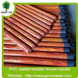 [Hot Item] PVC Coated Wood Broom Stick Broom Handle Mop Stick for Floor Broom Plastic Broom