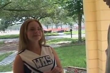 Cheerleader Trick Into Interracial Sex