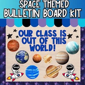 Space Themed Bulletin Board Kit L Space Class Door Decor L Space Class Theme - Etsy