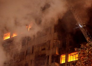 Burning Sao Paulo Apartment Building Collapses
