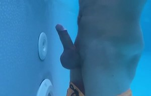 Pool jet masturbation