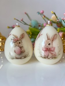 Easter Egg Candle | Cute Pink Bunny Egg | Easter Decor & Gift | Spring Decoration | Handmade Soy Wax Candle| Adorable Spring Egg Candle - Etsy