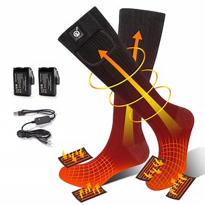 SNOW DEER Heated Socks,Men Women Electric Battery Socks Foot Warmer - Walmart.com