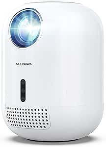 [Auto Focus/6D Keystone]PR350 Portable Mini Projector with 5G WiFi 6 and Bluetooth, Native 4K 1080P Outdoor Video Projector, Smart Home Theater System Compatible with iOS/Android/HDMI/USB