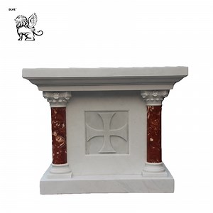 [Hot Item] Supplier Small Size Carving Cross Prayer Altar Table Stz-024