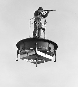 US Military Demonstrates an Experimental Manned Flying Platform (1955)