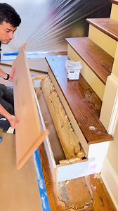17K views · 35 reactions | How to remodel a staircase with a square design skills #fypviralシ #fypシ゚viral #flooring #tips #laminate #woodworking #skills #viral | COnstructionnZ | Facebook