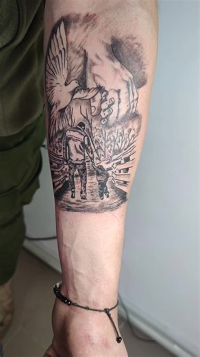 Татуировка: Отец и сын в одном дизайне