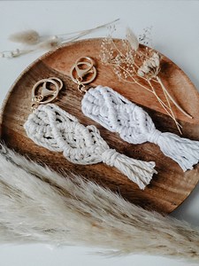 Macramé Keychain | Boho Keychain - Etsy