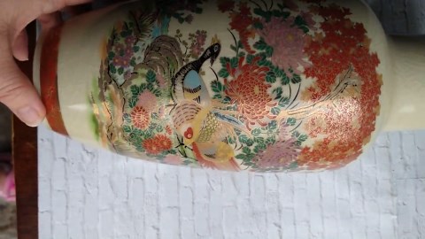 Ming Tao Japanese Vase: Peacock & Floral Decor - Etsy