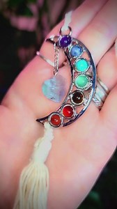 Discover the mystical energy of our stunning Chakra Stone Moon...