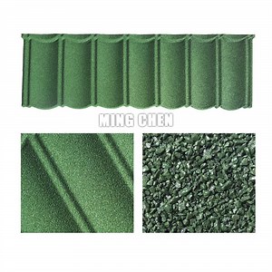 [Hot Item] Colored Stone Tile Durable 50 Years Villa Tile Roof Aluminized Zinc Metal Tile