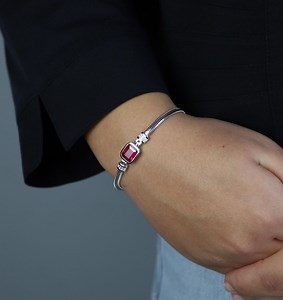 Silver Baguette Ruby Red Stone Bracelet, Dainty Chain Bracelet, Snake Chain July Birthstone Bracelet, Birthstone Jewelry, Gift for Women - Etsy