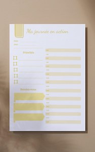 Agenda Journalier par Heures – Modifiable A4 | Agenda Quotidien Heure par Heure | Matin doré | Organisation & Productivité EN - Etsy France
